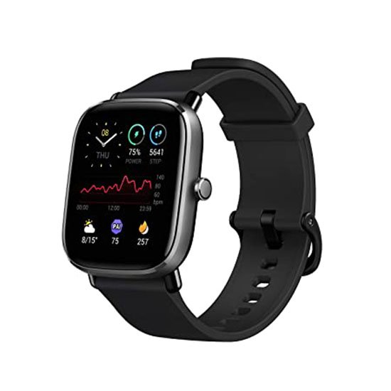 Amazfit GTS2 Mini Smart Watch with 1.55" AMOLED Display, SpO2 Level Measurement, 14 Days' Battery Life, 70+ Sports Modes, Built-in Amazon Alexa & GPS, HR, Sleep&Stress Monitoring(Midnight Black)